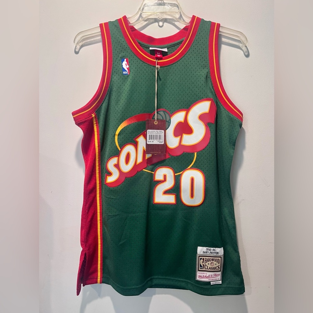 100%‎ Authentic Gary Payton Mitchell Ness 95 96 Sonics Swingman Jersey Sz Medium